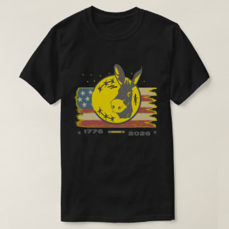 America flag with cool donkey T-Shirt