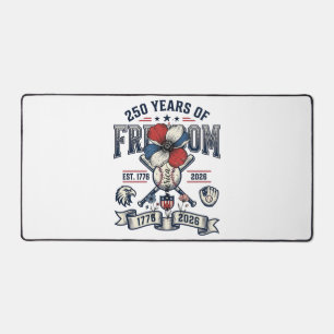 America Floral Patriotic Vintage Vector Design_1 Desk Mat
