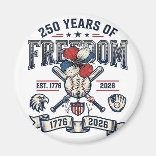 America Floral Patriotic Vintage Vector Design_1 Magnet
