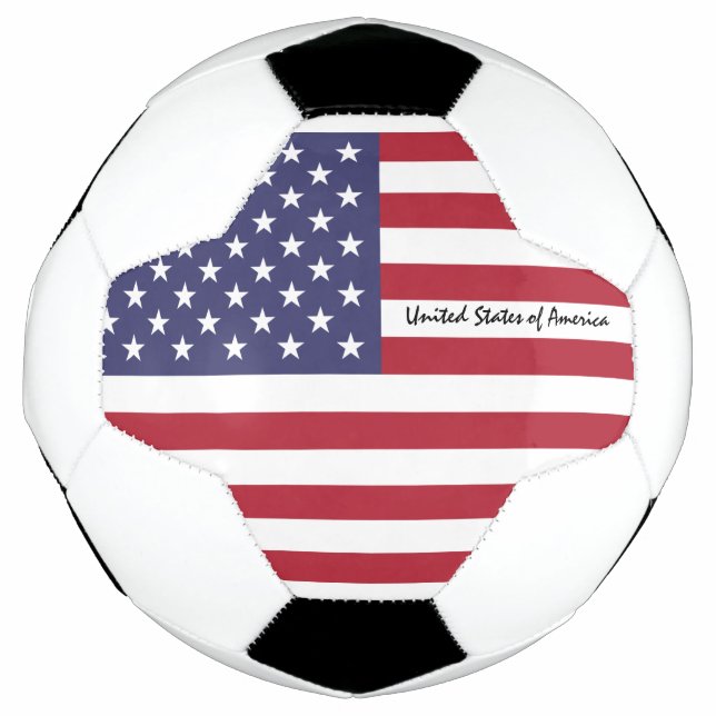 America Football & United States USA Flag / Sports Soccer Ball (Front)