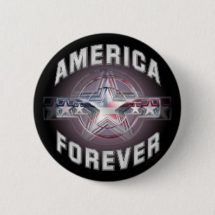 America Forever 6 Cm Round Badge