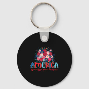 America freedom brave independence key ring