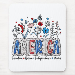 America Freedom Brave independence Power 4th July  Mouse Pad