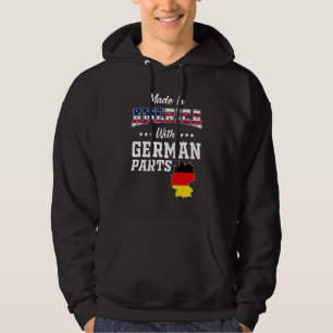 America German Parts Germany Map Usa Flag Ancestry Hoodie