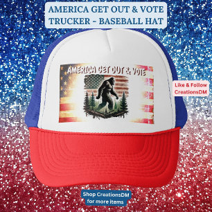 AMERICA GET OUT & VOTE TRUCKER HAT