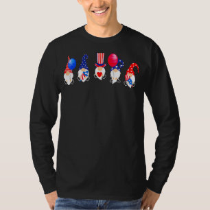 America Gnomes Bowling Fireworks American Flag 4th T-Shirt