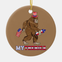 America Gorilla Rocket Patriotic American Flag