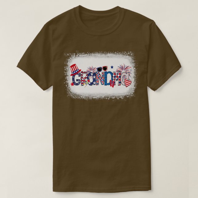 America Grandma Flip Flops And Fireworks Grandma 4 T-Shirt (Design Front)