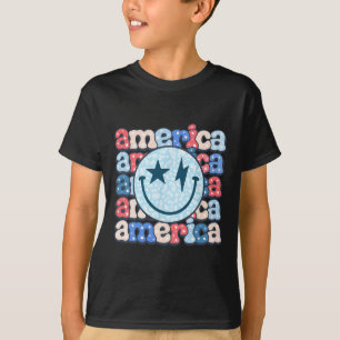 America Groovy Smile Shirt For Women 4th Of July P