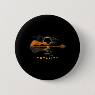 America Guitar Totality 04 08 24 Total Solar Eclip 6 Cm Round Badge