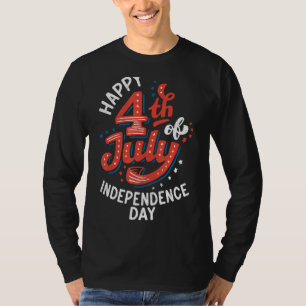 America Happy 4th July Of Independence Long Sleeve T-Shirt