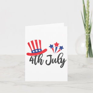 America Happy 4th Of July Independence Day Men Wom Card