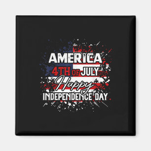 America Happy 4th Of July Independence Day Men Wom Magnet