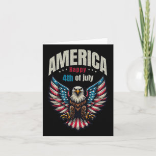 America Happy 4th Of July - Patriotic Eagle Men Card