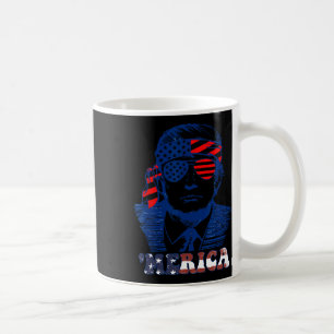 America Happy 4th Of July Trump American Flag Coffee Mug