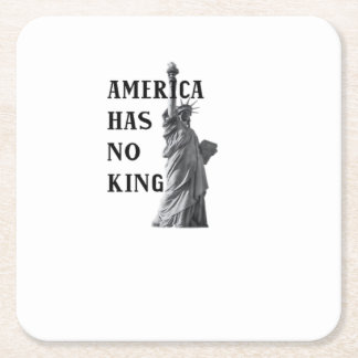 America Has No King Classic Square Paper Coaster