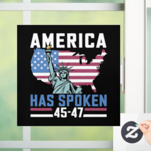 America Has Spoken 45 47 Trump President Vintage