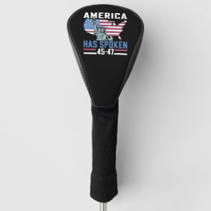 America Has Spoken 45 47 Trump President Vintage Golf Head Cover