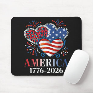 america hearts 1776-2026 patriotic mouse pad