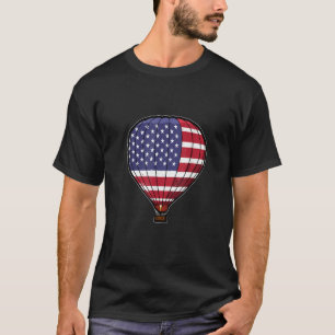 America hot Air Balloon for 4th July and patriotic T-Shirt