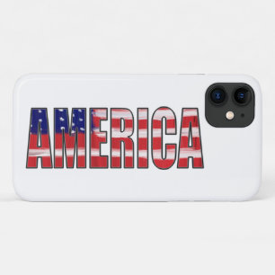 AMERICA In Flag Colours Case-Mate iPhone Case