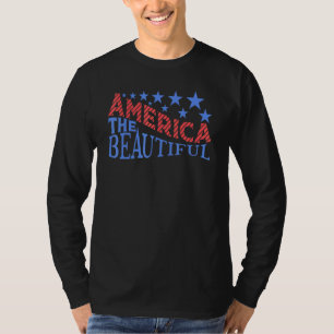 America Independence Day Flag Star Beautiful T-Shirt