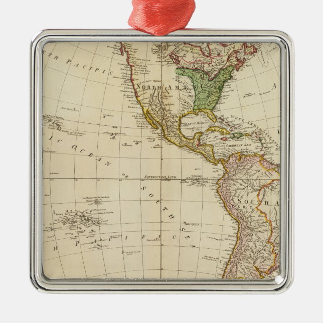 America - Indian Tribe Settlements Metal Tree Decoration (Front)