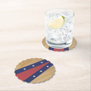 America-Inspired Art Flags, Jerseys & 4th of Jul Paper Coaster
