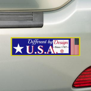 America IS Different By Design Bumper Sticker