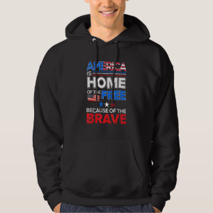 America Is Home Of The Free Patriotic Usa Men Wome Hoodie