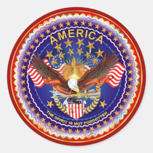 America Is Not Forgotten Rnd Only Please See Notes Classic Round Sticker
