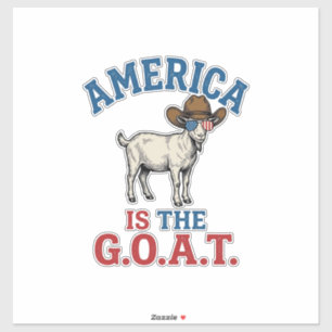 America Is The G.O.A.T Patriotic Goat Cowboy Shirt