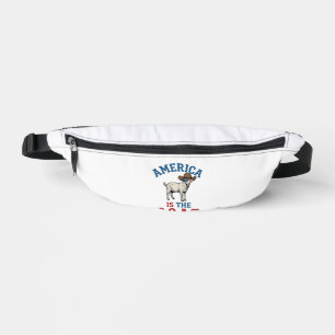 America Is The G.O.A.T Patriotic Goat Cowboy Shirt Bum Bags