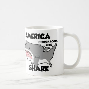 America Kinda Looks Like a Shark Mug