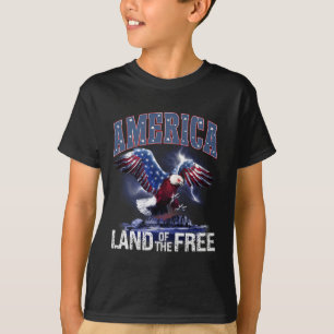 America Land Of The Free 4th Of July Independence  T-Shirt