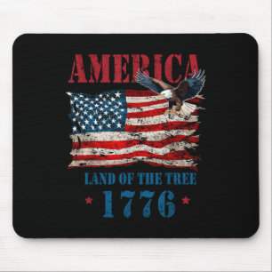 America Land Of The Free Because Of The Brave 4th Mouse Pad