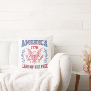 America Land of the Free Cushion