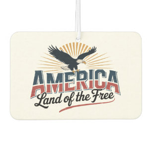 America – Land of the Free with Majestic Eagle Car Air Freshener