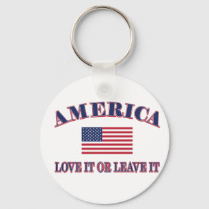 America Love It Or Leave It Key Ring