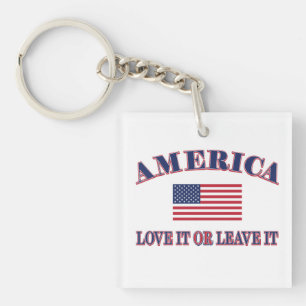 America Love It Or Leave It Key Ring