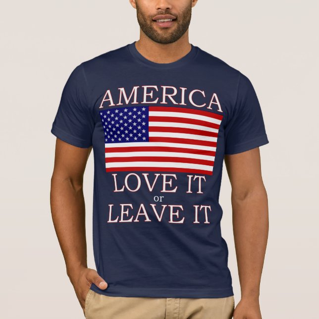 America Love it or Leave it  Mens Dark Tshirt (Front)