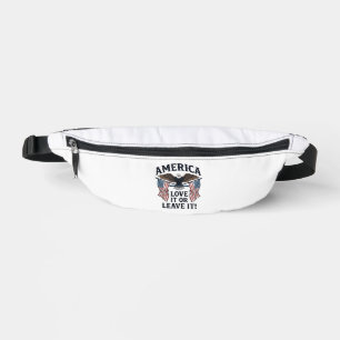 America Love It Or Leave It Patriotic Eagle Shirt_ Bum Bags