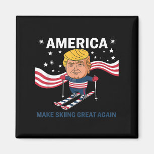 America Make Skiing Great Again Donald Trump Magnet