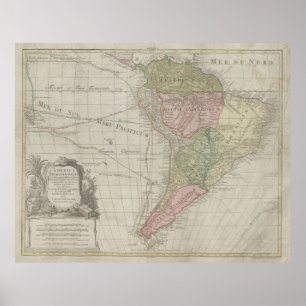America Meridionalis, South America Print, 1772 Poster