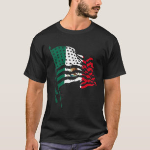 America Mexico Flag Mexican Roots American T-Shirt