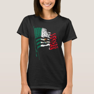 America Mexico Flag Mexican Roots American T-Shirt