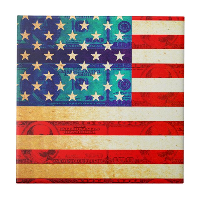 America money flag tile (Front)