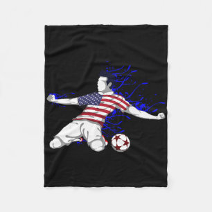 America National Soccer Team Jersey United States  Fleece Blanket