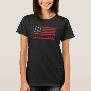 America Neanderthal Graphic USA Flag T-Shirt