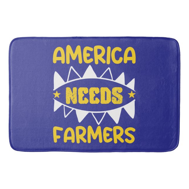 America Needs Farmers Bath Mat (Front)